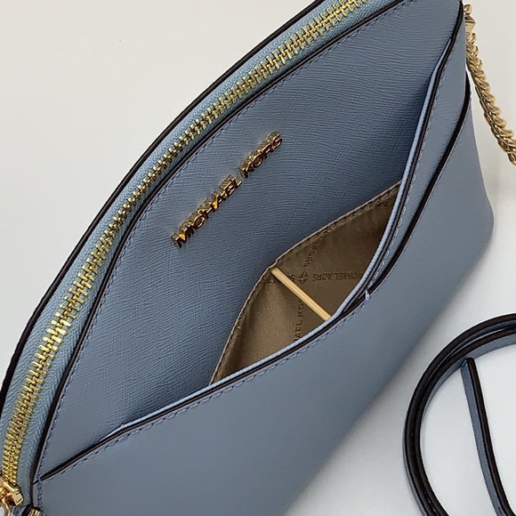 MICHAEL KORS JET SET TRAVEL DOME XCROSS XBODY PALE BLUE COLOR - Picture 7 of 13